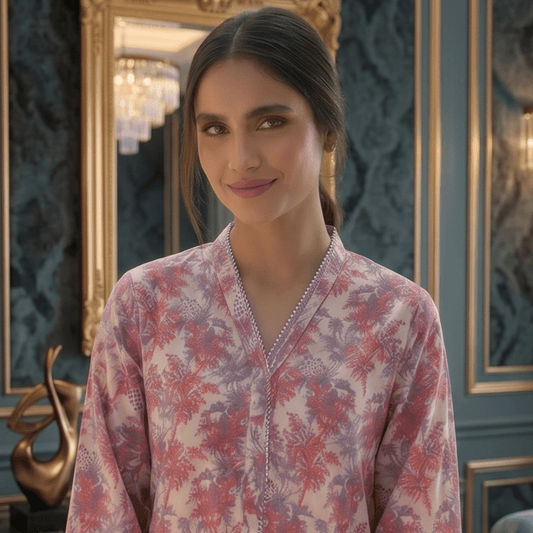 2 Piece Premium Lawn Unstitched Suit (Kurta & Trouser) LC-5078 - Ladies Choice