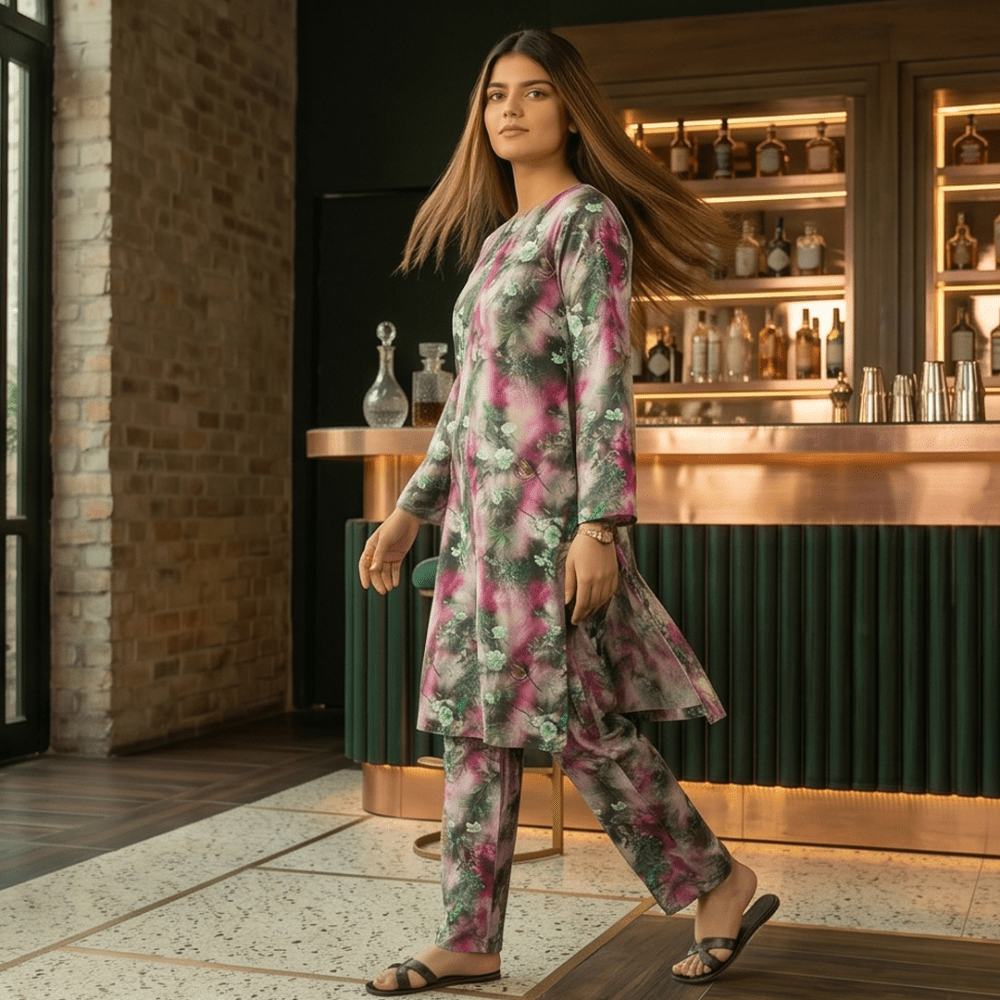 2 Piece Premium Lawn Unstitched Suit (Kurta & Trouser) LC-5079 - Ladies Choice