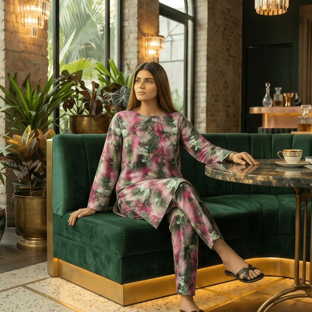 2 Piece Premium Lawn Unstitched Suit (Kurta & Trouser) LC-5079 - Ladies Choice