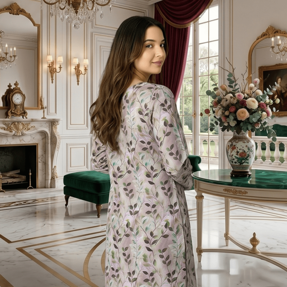 2 Piece Premium Lawn Unstitched Suit (Kurta & Trouser) LC-5080 - Ladies Choice