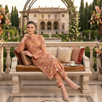 2 Piece Premium Lawn Unstitched Suit (Kurta & Trouser) LC-5081 - Ladies Choice