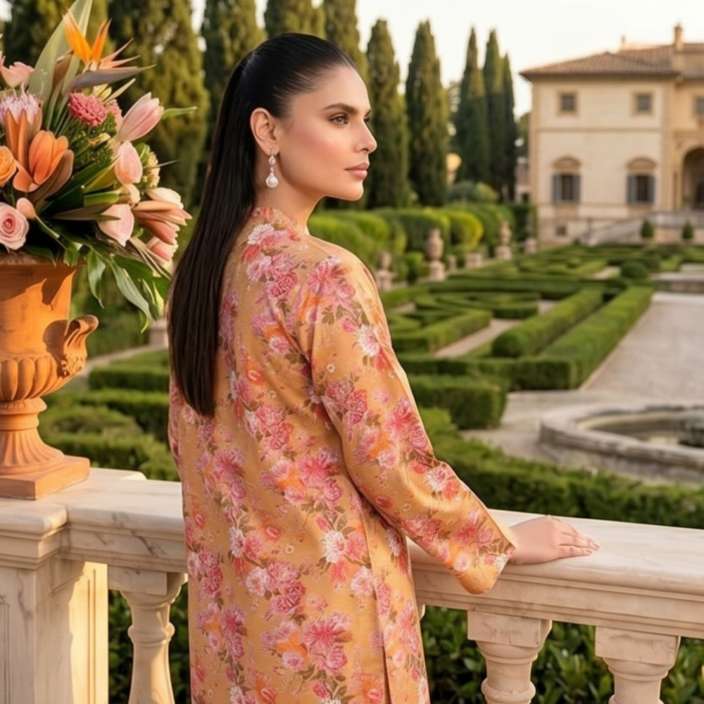 2 Piece Premium Lawn Unstitched Suit (Kurta & Trouser) LC-5081 - Ladies Choice