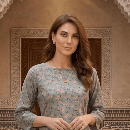 2 Piece Premium Lawn Unstitched Suit (Kurta & Trouser) LC-5082 - Ladies Choice