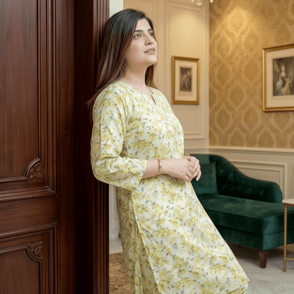 2 Piece Premium Lawn Unstitched Suit (Kurta & Trouser) LC-5084 - Ladies Choice