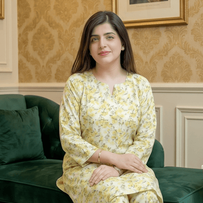 2 Piece Premium Lawn Unstitched Suit (Kurta & Trouser) LC-5084 - Ladies Choice