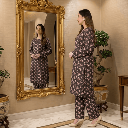 2 Piece Premium Lawn Unstitched Suit (Kurta & Trouser) LC-5085 - Ladies Choice