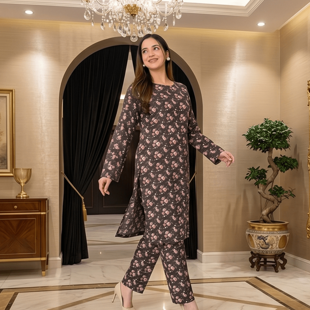 2 Piece Premium Lawn Unstitched Suit (Kurta & Trouser) LC-5085 - Ladies Choice