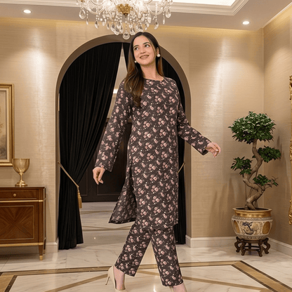 2 Piece Premium Lawn Unstitched Suit (Kurta & Trouser) LC-5085 - Ladies Choice