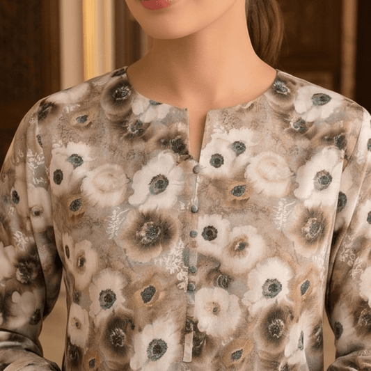 2 Piece Premium Lawn Unstitched Suit (Kurta & Trouser) LC-5086 - Ladies Choice