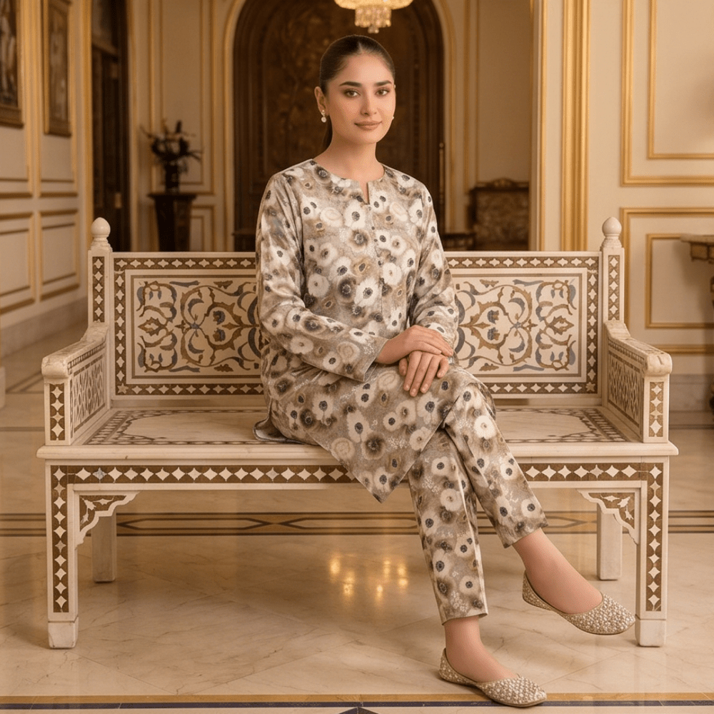 2 Piece Premium Lawn Unstitched Suit (Kurta & Trouser) LC-5086 - Ladies Choice