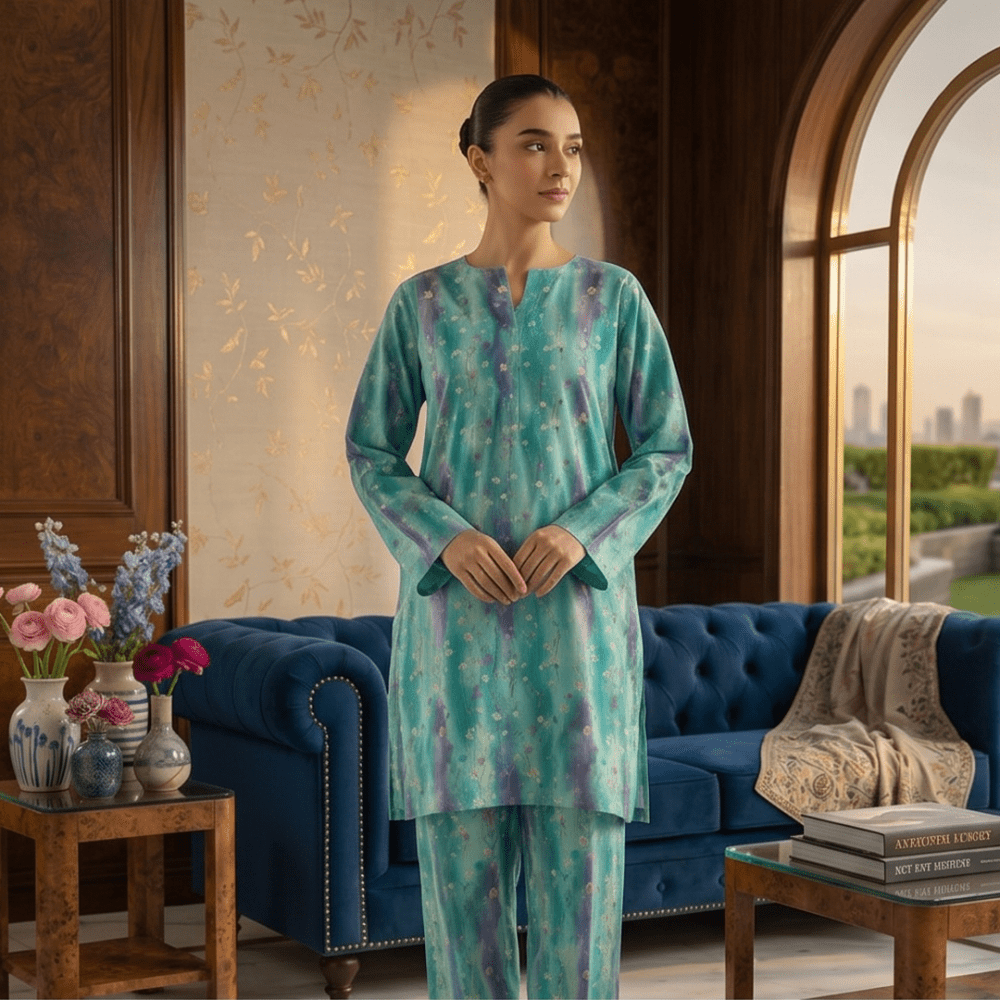 2 Piece Premium Lawn Unstitched Suit (Kurta & Trouser) LC-5088 - Ladies Choice