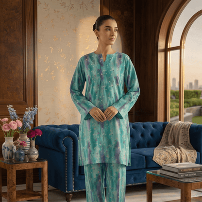 2 Piece Premium Lawn Unstitched Suit (Kurta & Trouser) LC-5088 - Ladies Choice