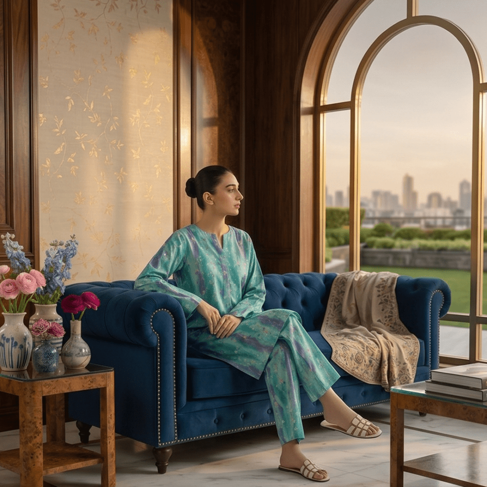 2 Piece Premium Lawn Unstitched Suit (Kurta & Trouser) LC-5088 - Ladies Choice