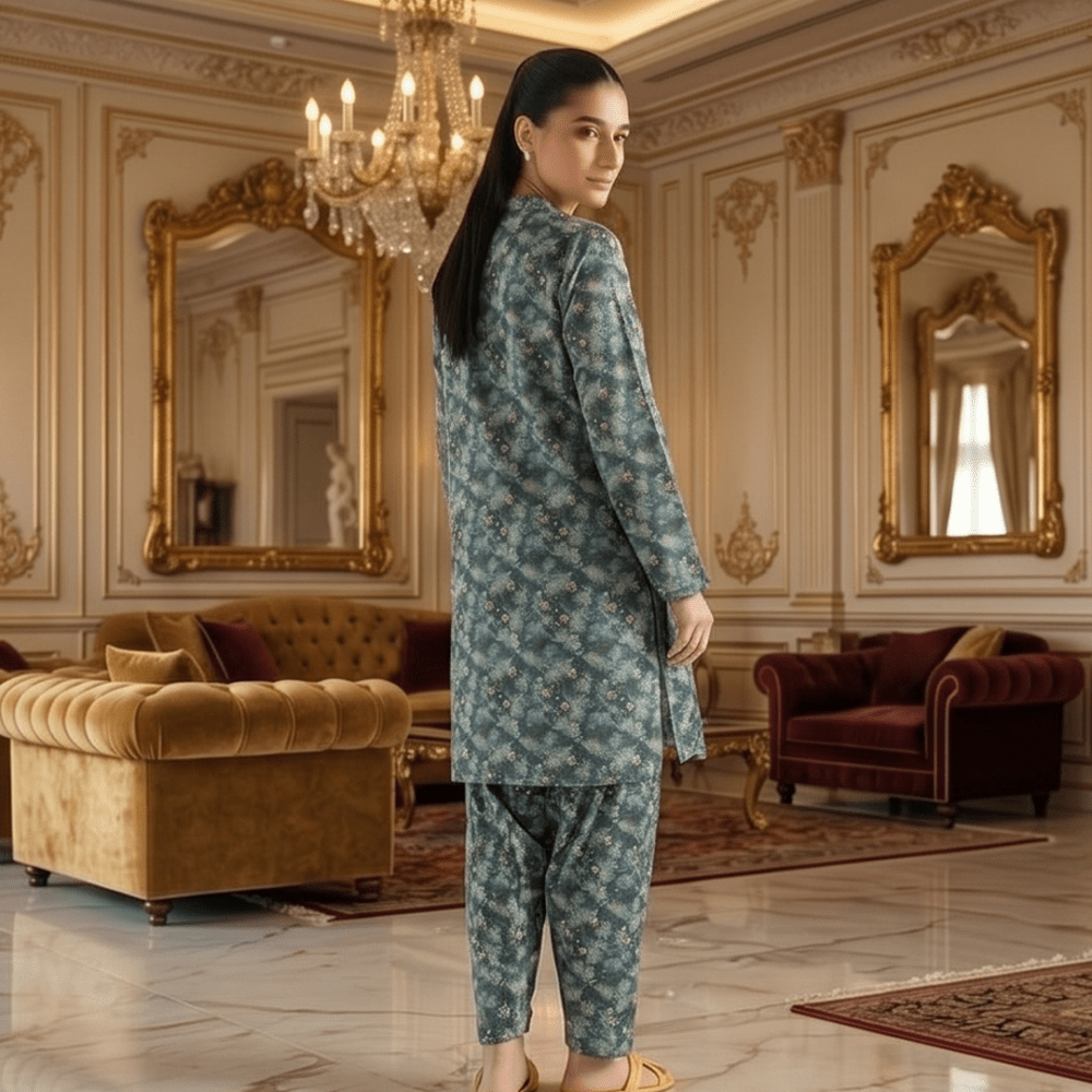 2 Piece Premium Lawn Unstitched Suit (Kurta & Trouser) LC-5089 - Ladies Choice