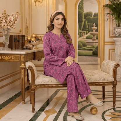 2 Piece Premium Lawn Unstitched Suit (Kurta & Trouser) LC-5090 - Ladies Choice