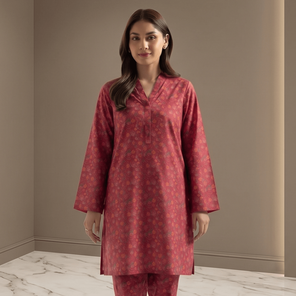 2 Piece Premium Lawn Unstitched Suit (Kurta & Trouser) LC-5091 - Ladies Choice