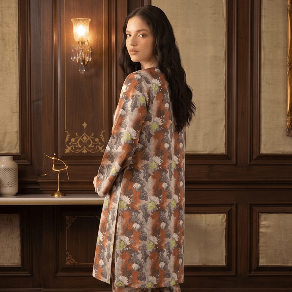2 Piece Premium Lawn Unstitched Suit (Kurta & Trouser) LC-5092 - Ladies Choice