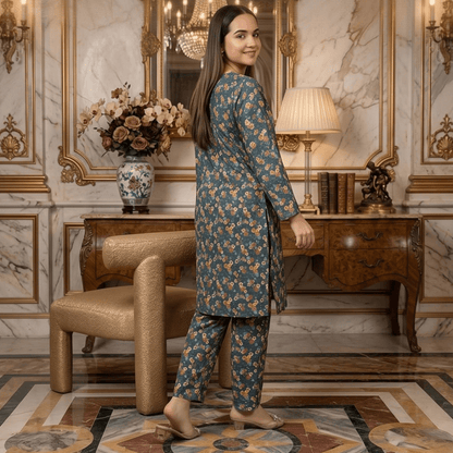 2 Piece Premium Lawn Unstitched Suit (Kurta & Trouser) LC-5093 - Ladies Choice