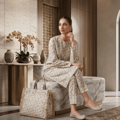 2 Piece Premium Lawn Unstitched Suit (Kurta & Trouser) LC-5094 - Ladies Choice