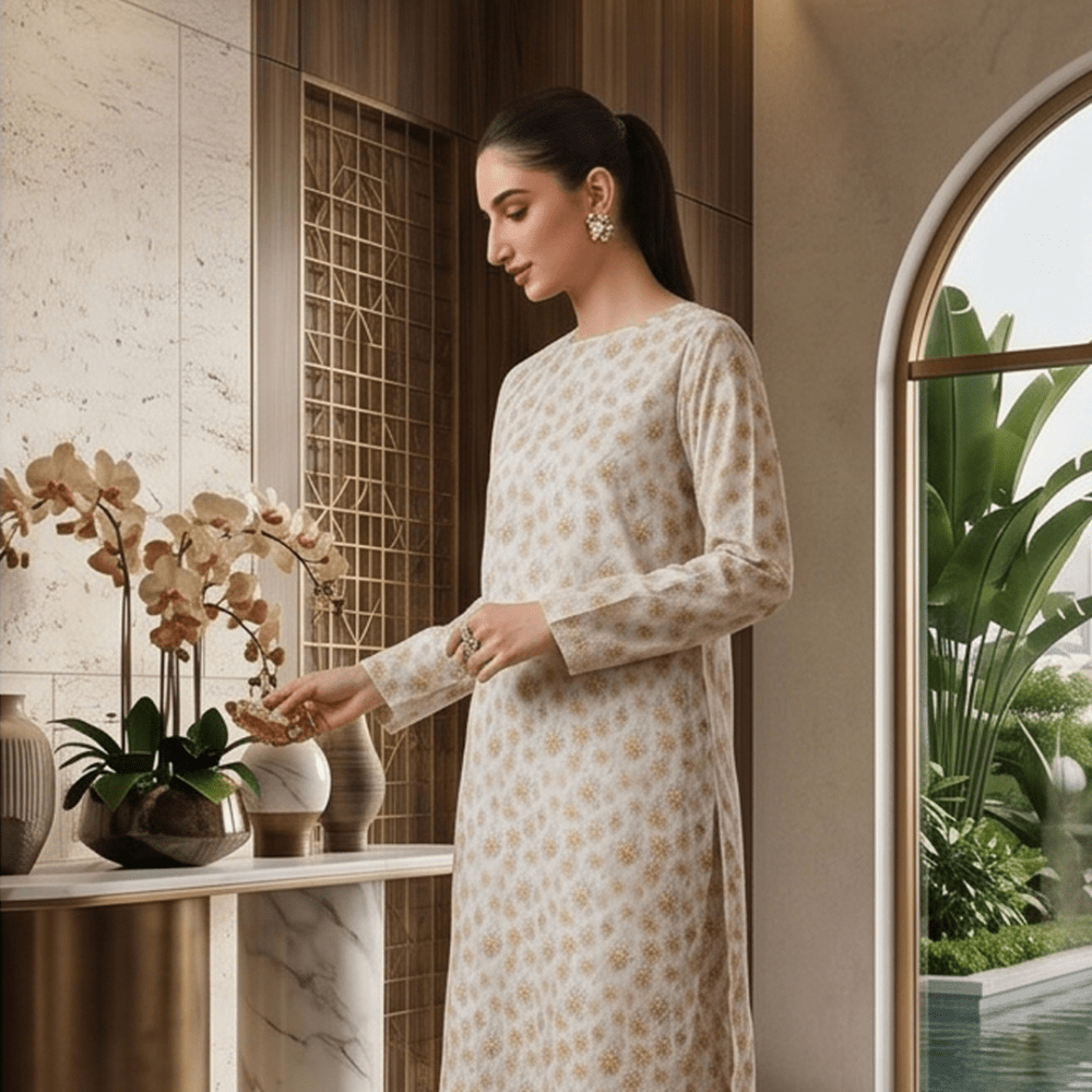 2 Piece Premium Lawn Unstitched Suit (Kurta & Trouser) LC-5094 - Ladies Choice