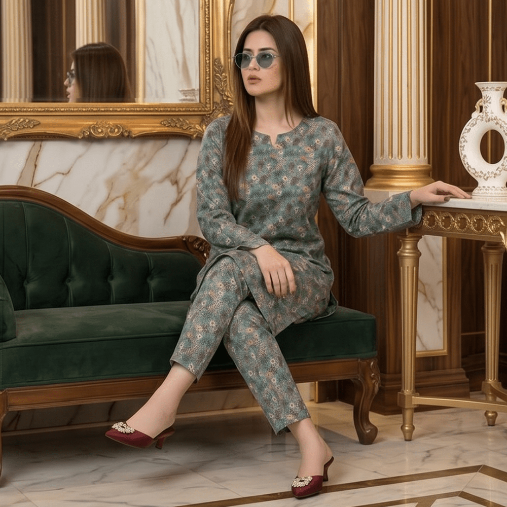 2 Piece Premium Lawn Unstitched Suit (Kurta & Trouser) LC-5095 - Ladies Choice