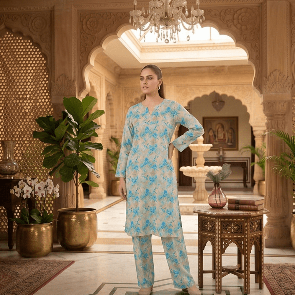 2 Piece Premium Lawn Unstitched Suit (Kurta & Trouser) LC-5099 - Ladies Choice