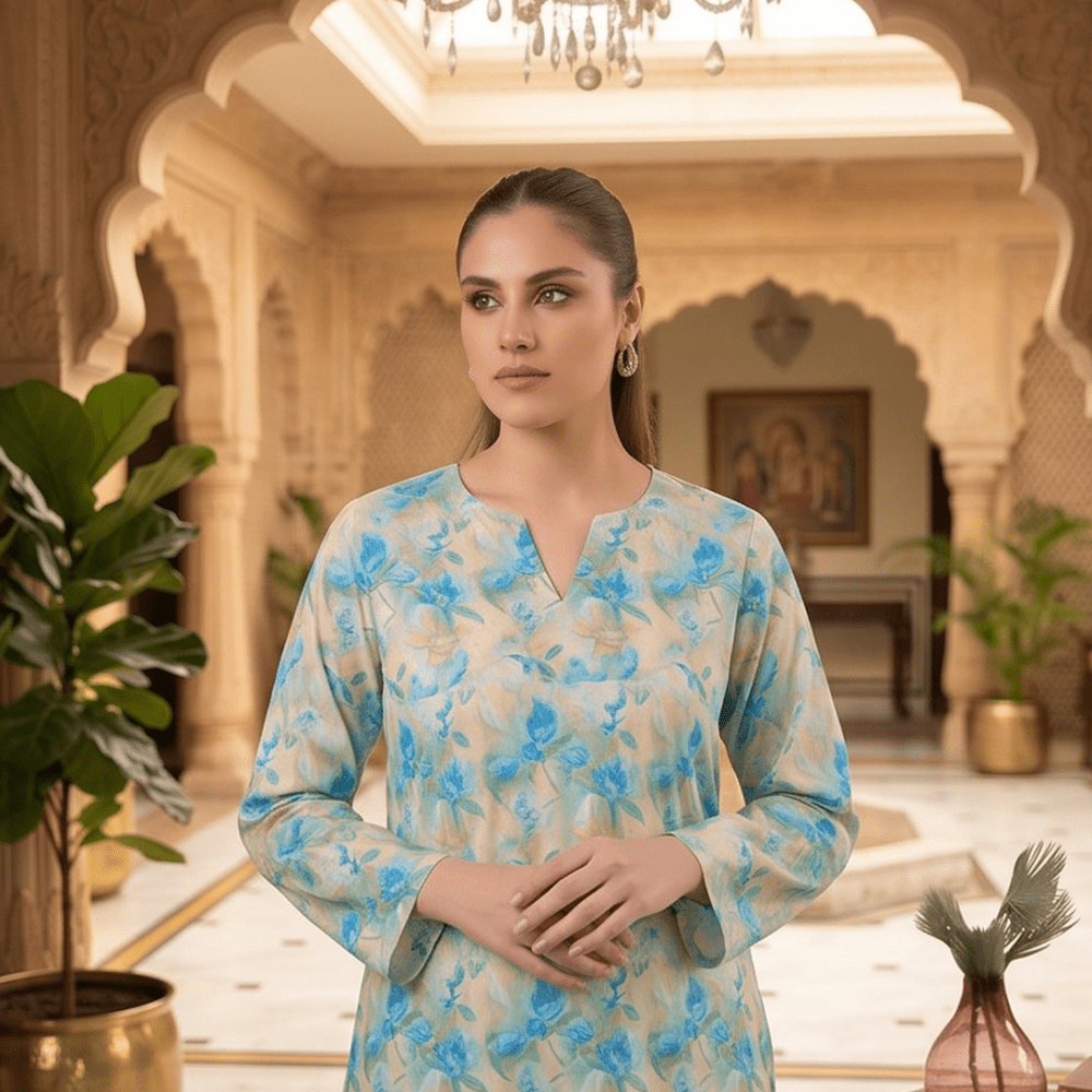 2 Piece Premium Lawn Unstitched Suit (Kurta & Trouser) LC-5099 - Ladies Choice