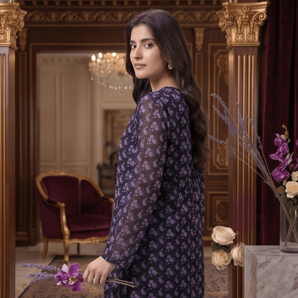 2 Piece Premium Lawn Unstitched Suit (Kurta & Trouser) LC-5100 - Ladies Choice