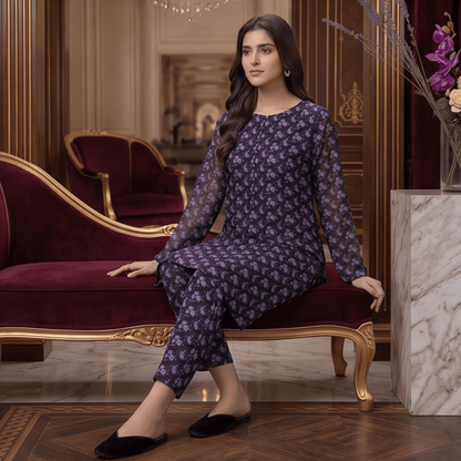 2 Piece Premium Lawn Unstitched Suit (Kurta & Trouser) LC-5100 - Ladies Choice