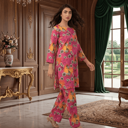 2 Piece Premium Lawn Unstitched Suit (Kurta & Trouser) LC-5101 - Ladies Choice