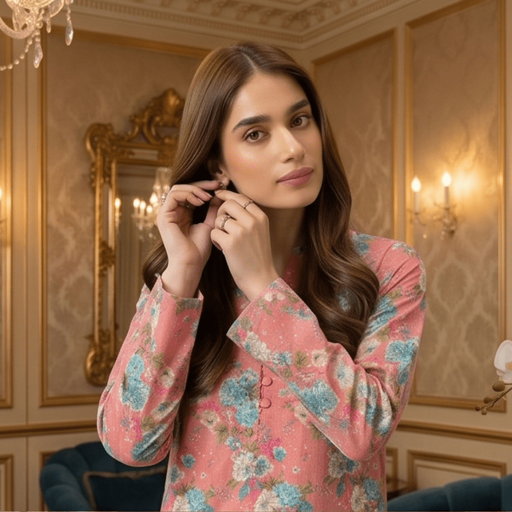 2 Piece Premium Lawn Unstitched Suit (Kurta & Trouser) LC-5102 - Ladies Choice