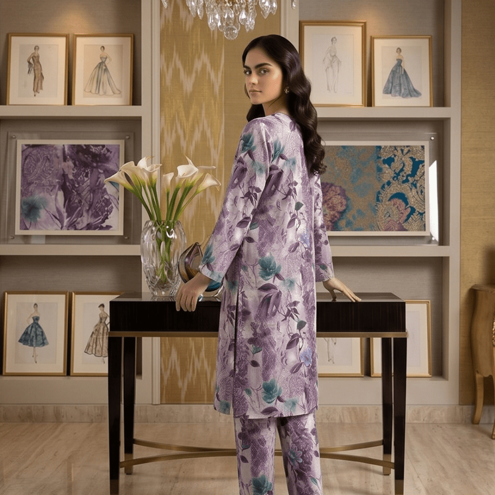 2 Piece Premium Lawn Unstitched Suit (Kurta & Trouser) LC-5105 - Ladies Choice
