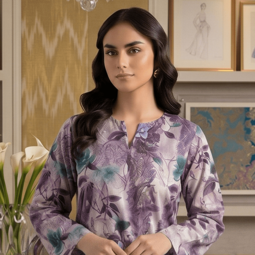 2 Piece Premium Lawn Unstitched Suit (Kurta & Trouser) LC-5105 - Ladies Choice