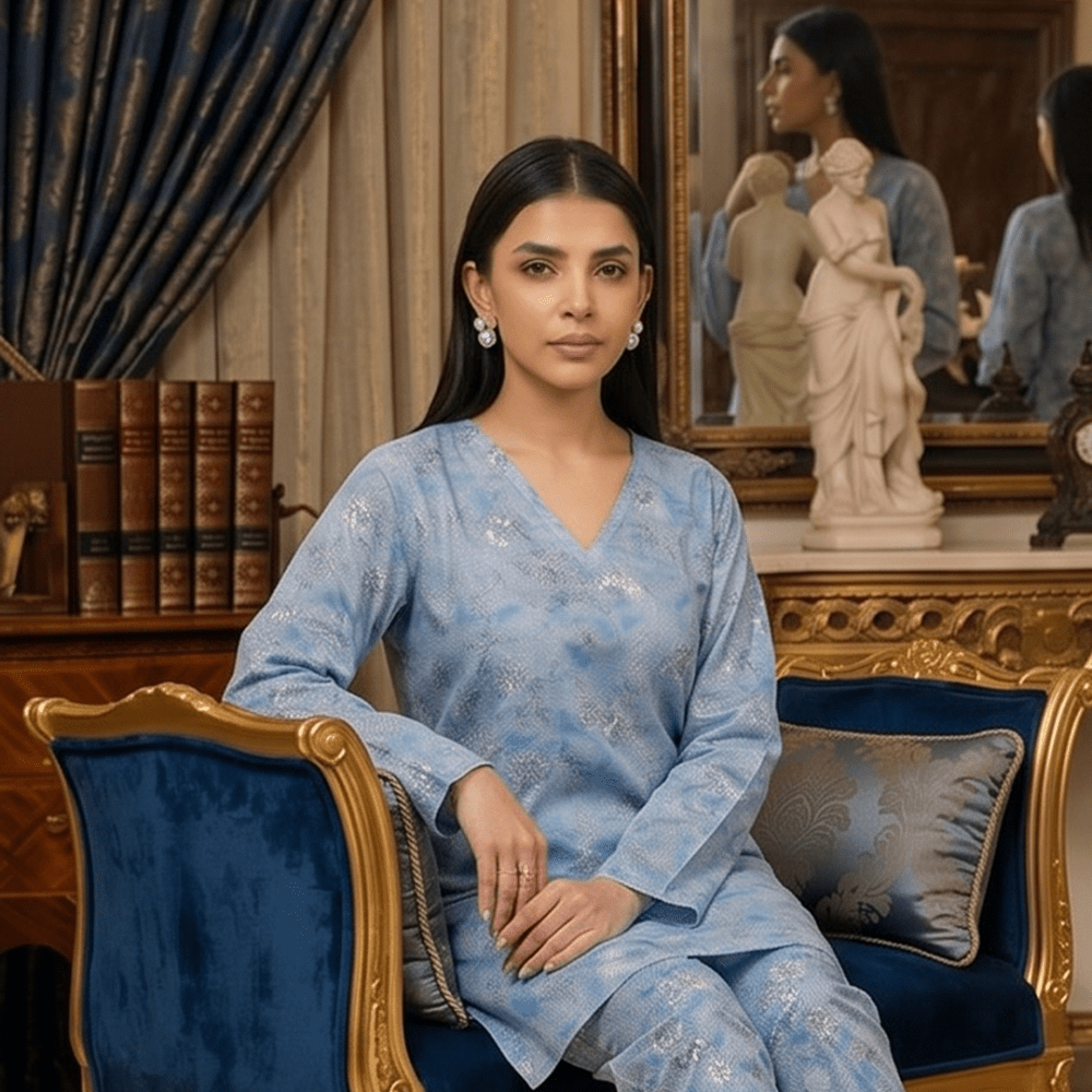 2 Piece Premium Lawn Unstitched Suit (Kurta & Trouser) LC-5106 - Ladies Choice