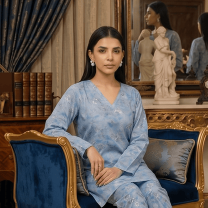 2 Piece Premium Lawn Unstitched Suit (Kurta & Trouser) LC-5106 - Ladies Choice