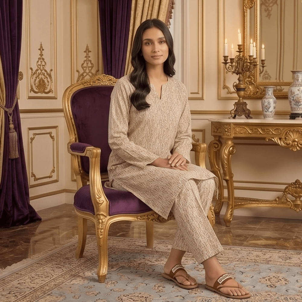 2 Piece Premium Lawn Unstitched Suit (Kurta & Trouser) LC-5107 - Ladies Choice
