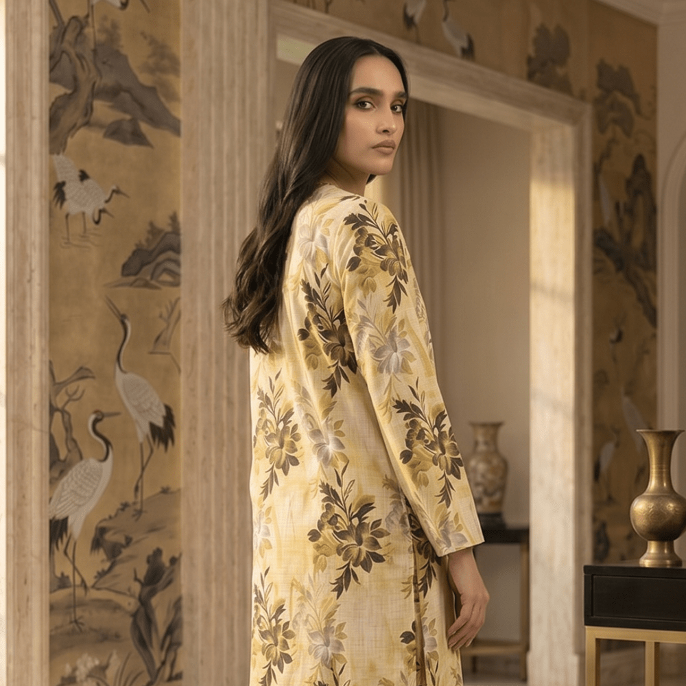 2 Piece Premium Lawn Unstitched Suit (Kurta & Trouser) LC-5110 - Ladies Choice