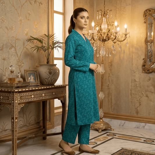 2 Piece Premium Lawn Unstitched Suit (Kurta & Trouser) LC-5113 - Ladies Choice