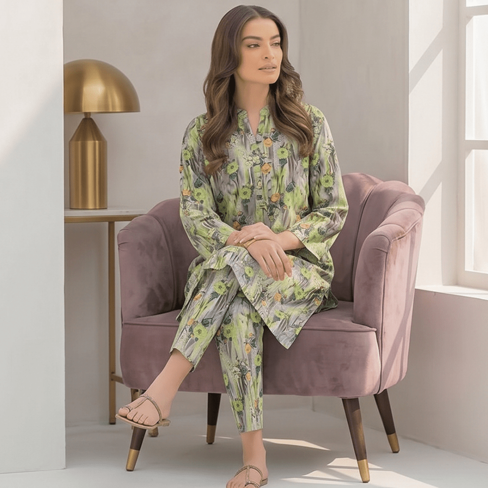 2 Piece Premium Lawn Unstitched Suit (Kurta & Trouser) LC-5115 - Ladies Choice
