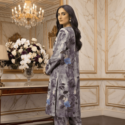 2 Piece Premium Lawn Unstitched Suit (Kurta & Trouser) LC-5118 - Ladies Choice