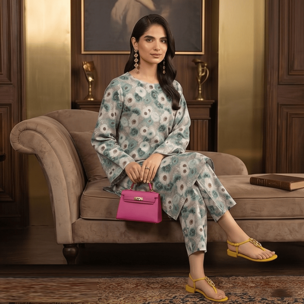 2 Piece Premium Lawn Unstitched Suit (Kurta & Trouser) LC-5119 - Ladies Choice