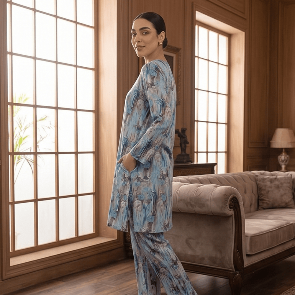 2 Piece Premium Lawn Unstitched Suit (Kurta & Trouser) LC-5124 - Ladies Choice