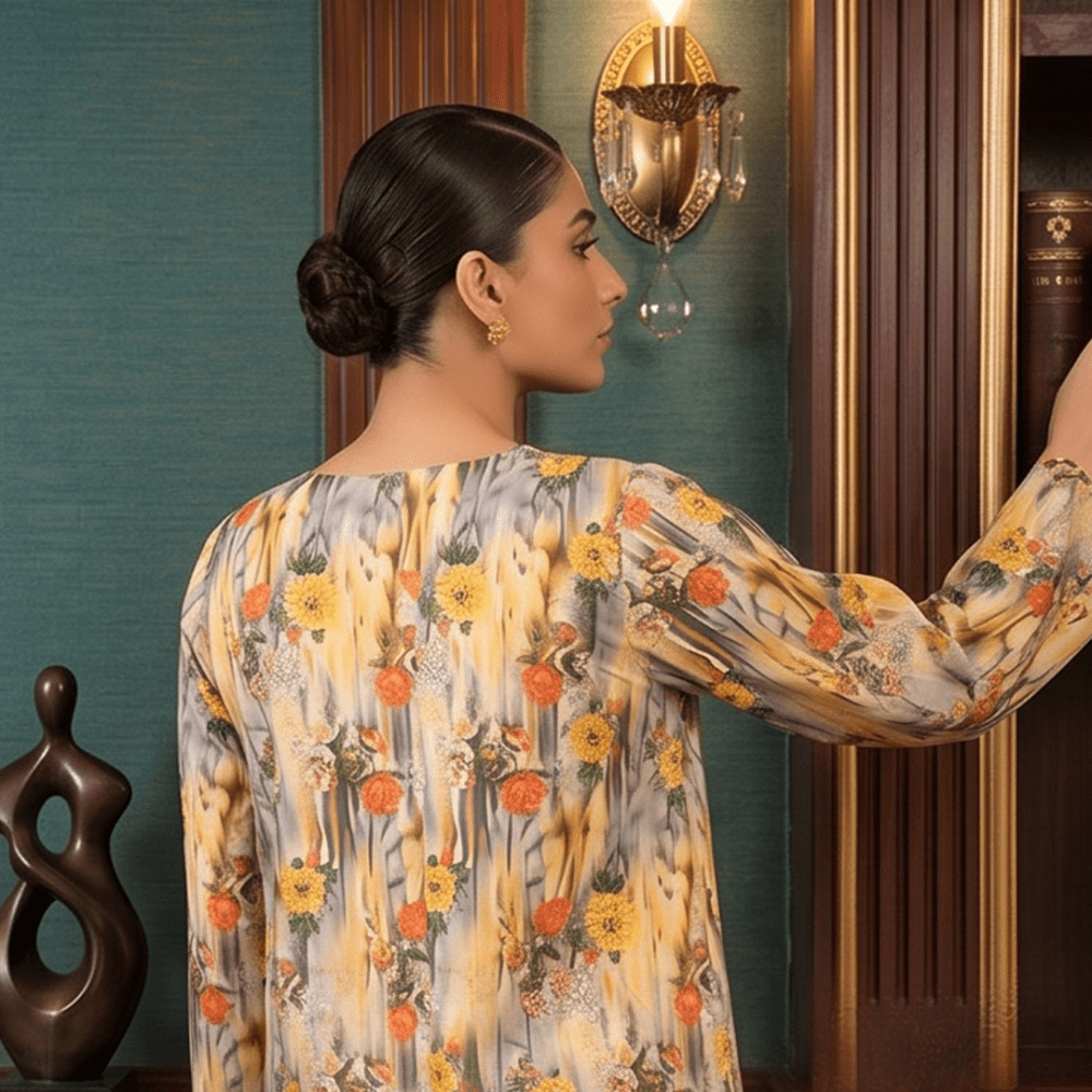 2 Piece Premium Lawn Unstitched Suit (Kurta & Trouser) LC-5125 - Ladies Choice