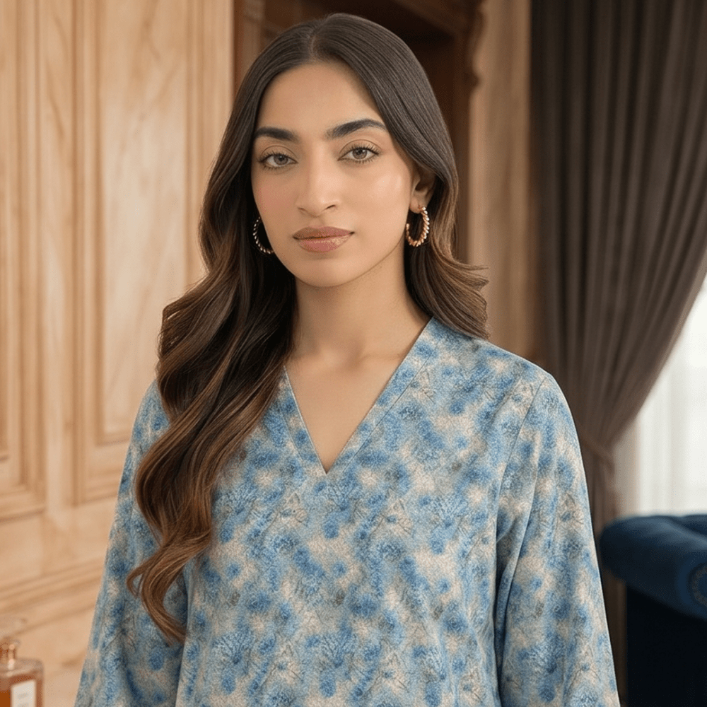 2 Piece Premium Lawn Unstitched Suit (Kurta & Trouser) LC-5126 - Ladies Choice
