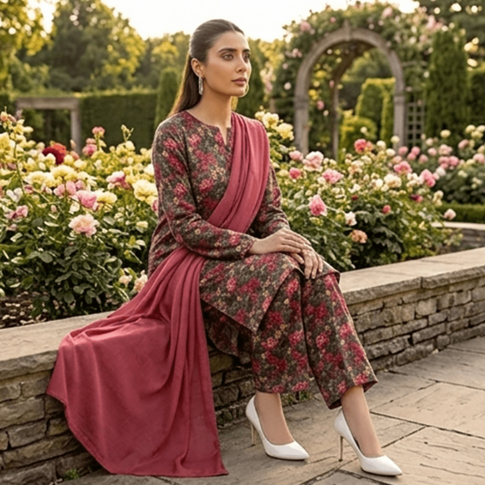 3pcs Premium Lawn Unstitched D-5011 - Ladies Choice