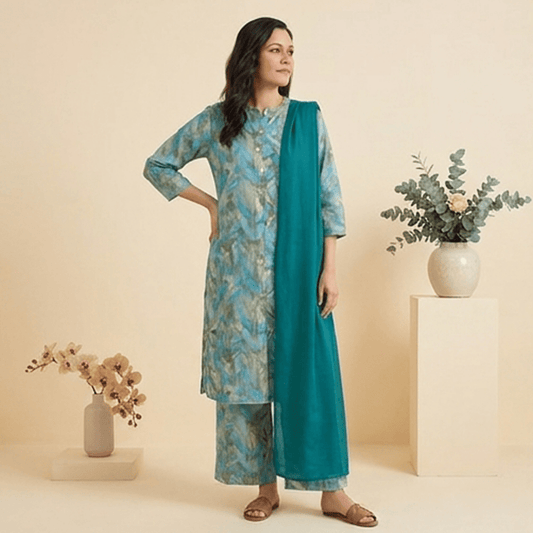 3pcs Premium Lawn Unstitched D-5019 - Ladies Choice
