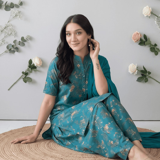 3pcs Premium Lawn Unstitched D-5054 - Ladies Choice
