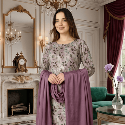 3pcs Premium Lawn Unstitched D-5080 - Ladies Choice