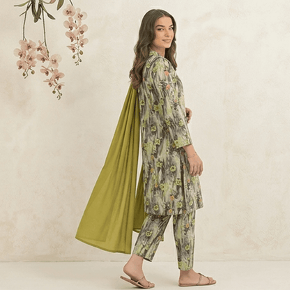 3pcs Premium Lawn Unstitched D-5115 - Ladies Choice