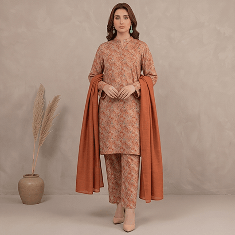 3pcs Premium Lawn Unstitched D-5117 - Ladies Choice